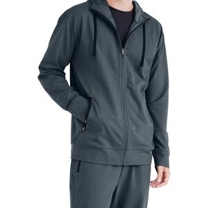 SAXX Trailzer Hoodie Mens XL Gray Full Zip Lightweight Sweatshirt Casual